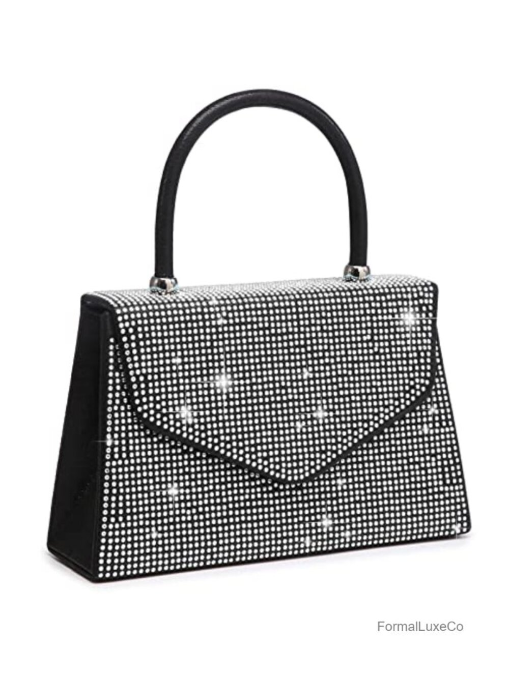 Rhinestone Evening Clutch Wedding Purse with Detachable Chain